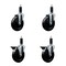 Service Caster 5'' Hard Rubber Wheel Swivel 1-1/8'' Expand Stem Caster Set 2 Brakes, 4PK SCC-EX20S514-HRS-2-PLB-2-118 - alternate 1